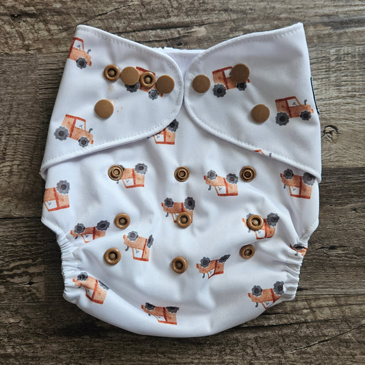 Harvest Tractor Pocket Diaper